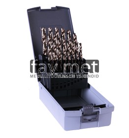 Metal Twist Drill Bits HSS Set 1.00 - 13.00 mm (Step 0.5 mm) /25 pcs in Rose box